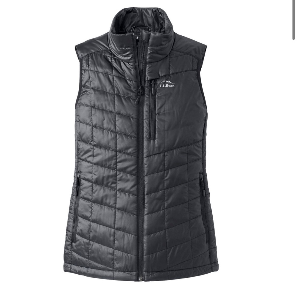 LL Bean Primaloft Packaway Puffy Vest. Size L, Black
